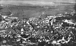 Luftaufnahme über Altstadt Richtung Irpfel