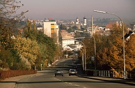 Blick die Hossenriedstraße hinunter